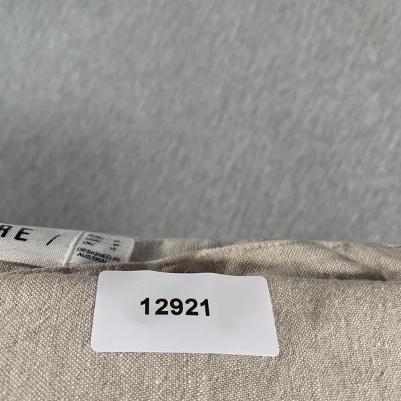 Sovere Pants Womens Medium Beige High Rise Wide Leg Linen Blend Pleated - Picture 11 of 11